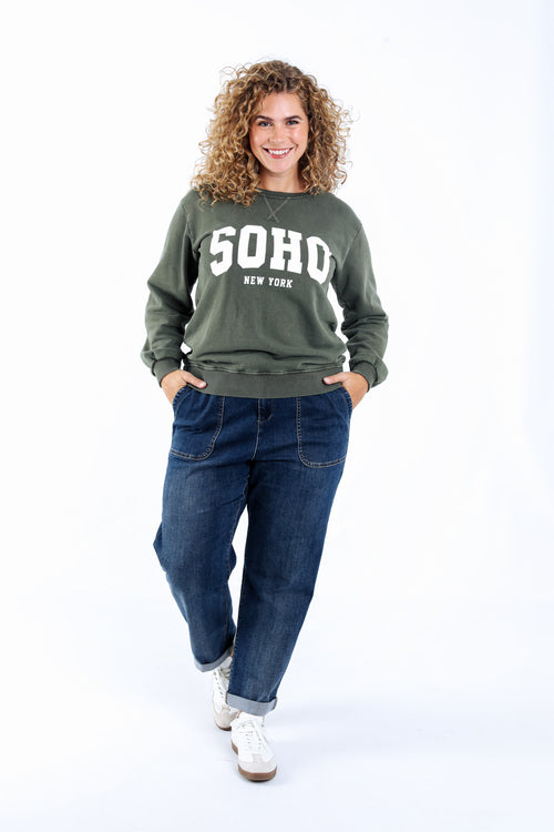Sweat van bedrukte katoen Soho-Paprika-5