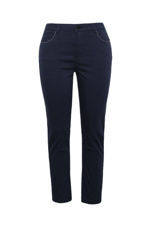 Slim fit broek Louise 7/8-Paprika-1