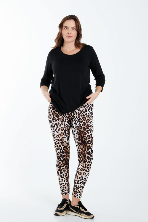 Legging léopard en viscose-Paprika-7