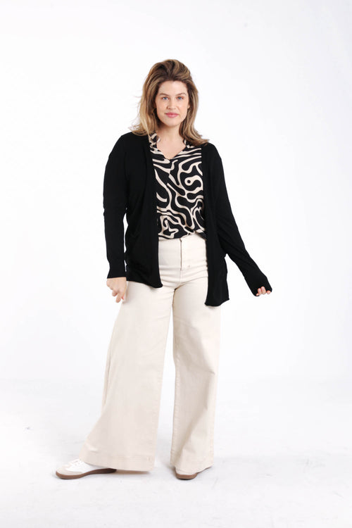 Blouse van viscose met tweekleurige grafische print-Paprika-8