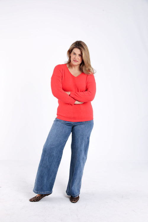 Pull en viscose uni-Paprika-9