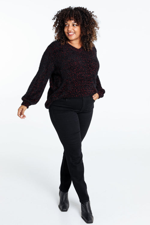 Pull maille pop-corn uni-Paprika-8