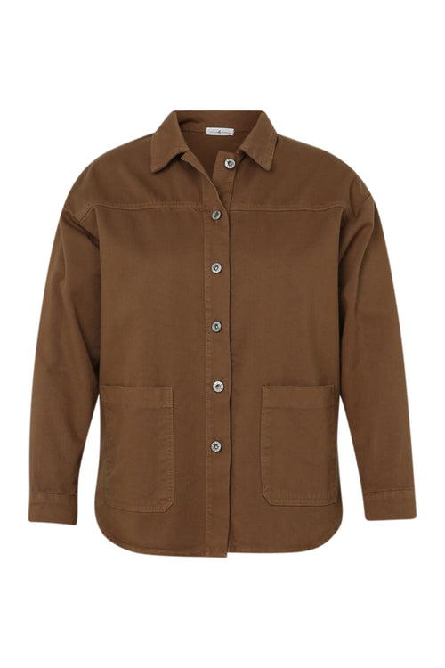 Veste en jeans unie-Paprika-10