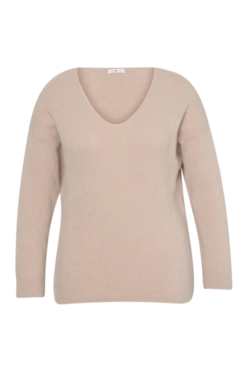 Trui met effen alpaca-Paprika-7