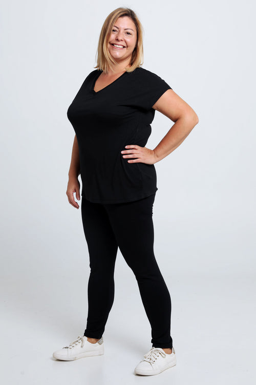 Legging 7/8 en viscose-Paprika-5