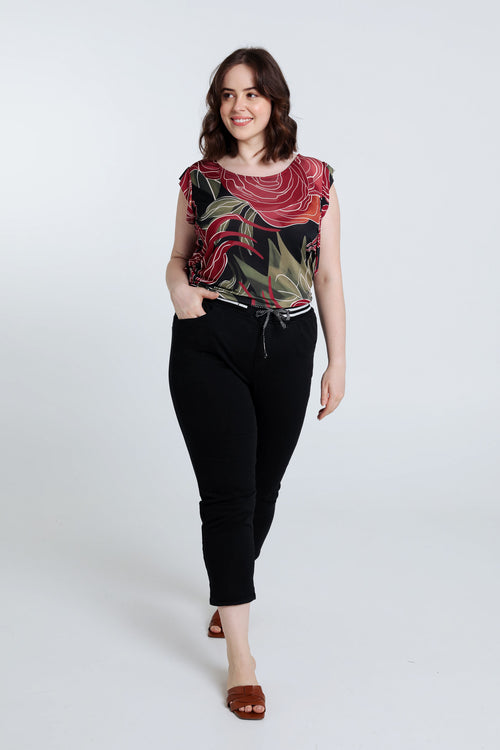 Jegging 3/4 Lolly en coton-Paprika-7