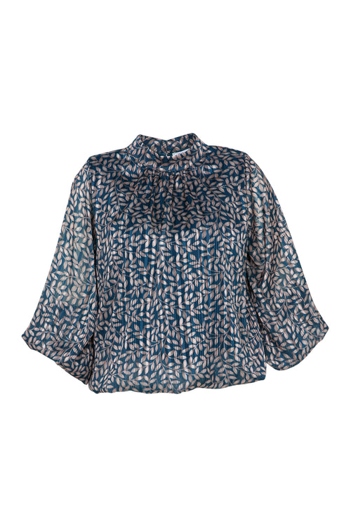 Blouse imprimé feuilles-Paprika-10