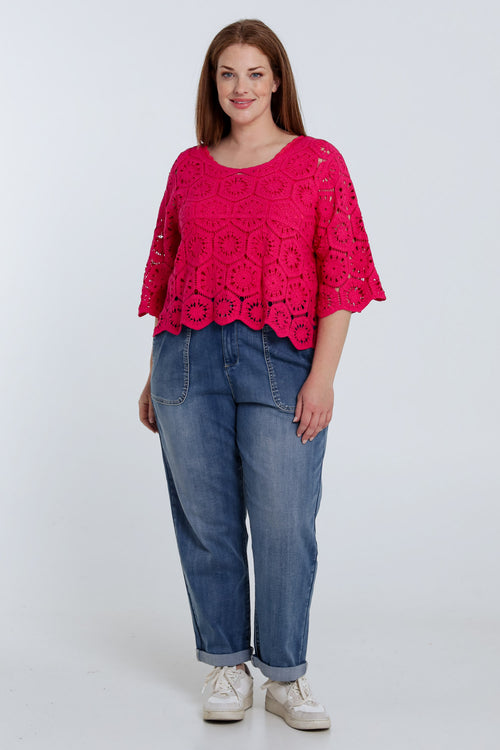Pull en crochet uni-Paprika-7