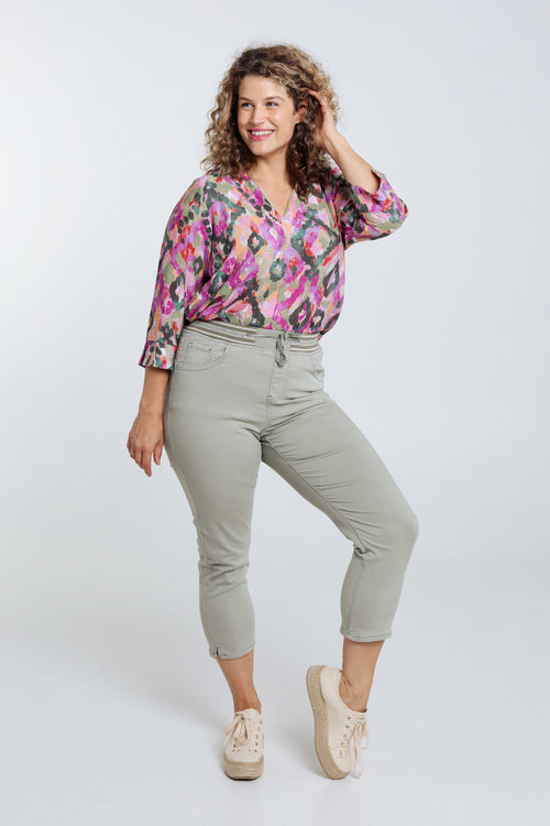 Effen slim 3/4-jegging 