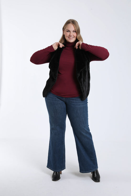 Veste en fausse fourrure-Paprika-7