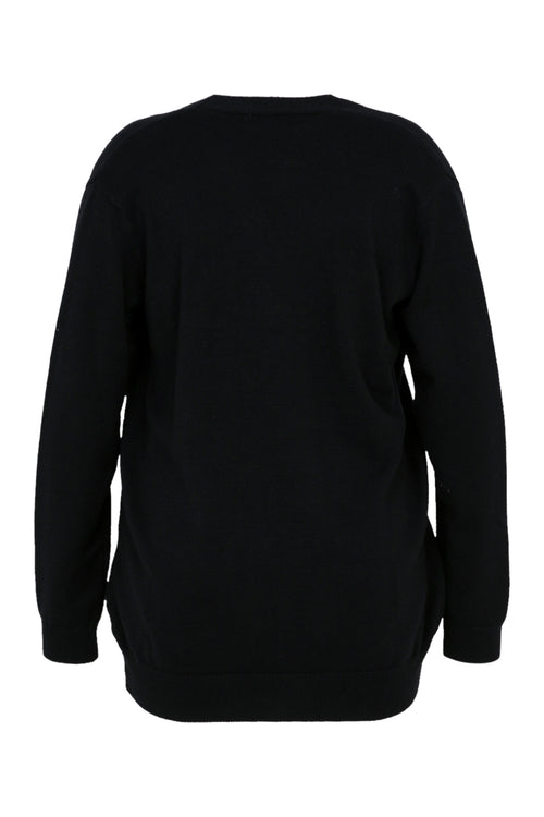 Lange, effen basic cardigan-Paprika-11