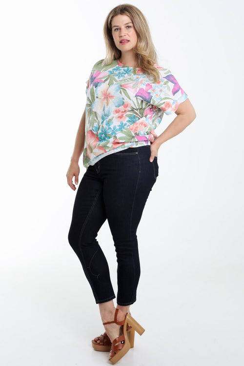 Blouse en coton imprimé floral-Paprika-9