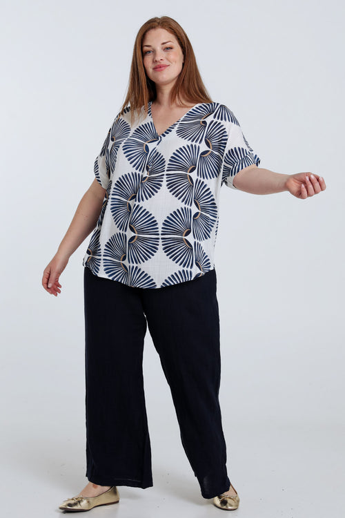 Tweeded bicolore viscose blouse-Paprika-8