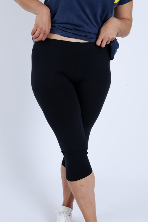 Corsaire legging en coton uni-Paprika-6