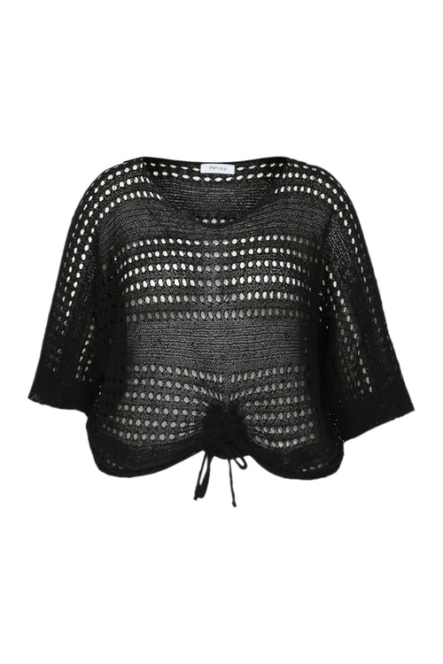 Pull filet rayé en viscose-Paprika-10