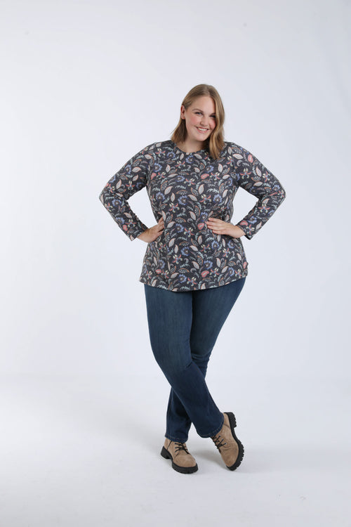 Tuniek met Indiase bloemenprint-Paprika-7