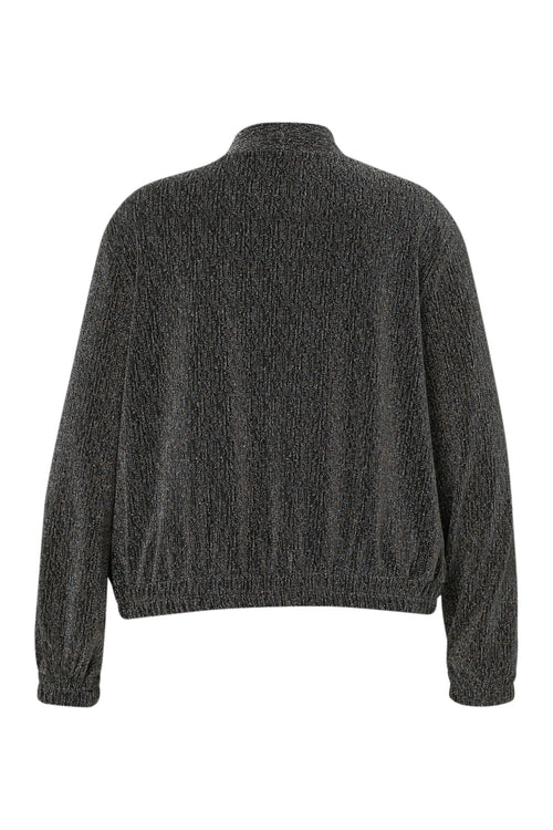 Korte, effen bomberjack met lurex-Paprika-11