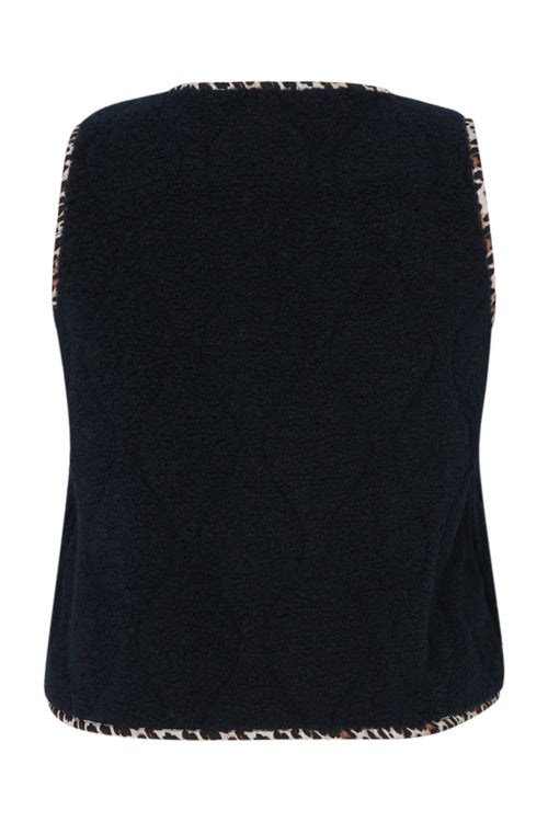 Gilet maille bouclette uni-Paprika-11