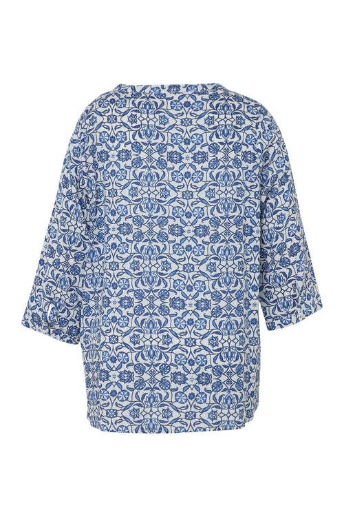 Blouse imprimé bicolore-Paprika-11