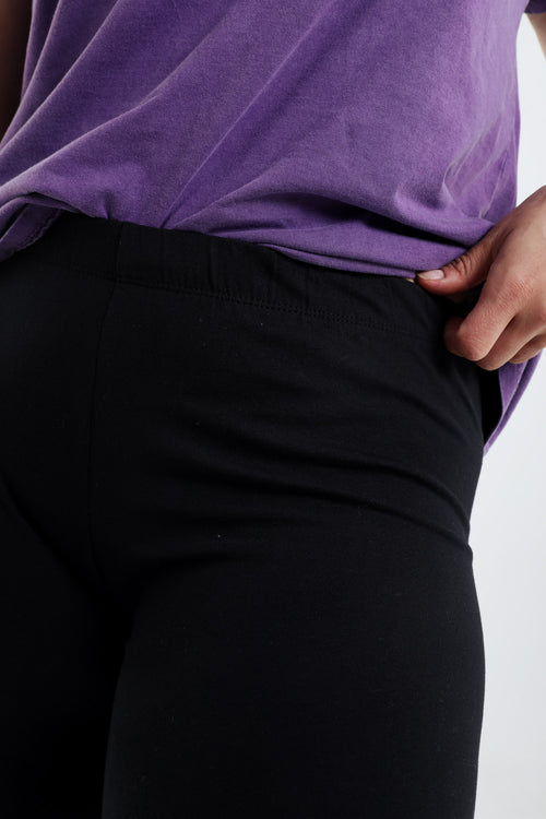 3/4 legging van biologisch katoen-Paprika-1