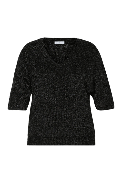 Pull uni avec lurex-Paprika-10