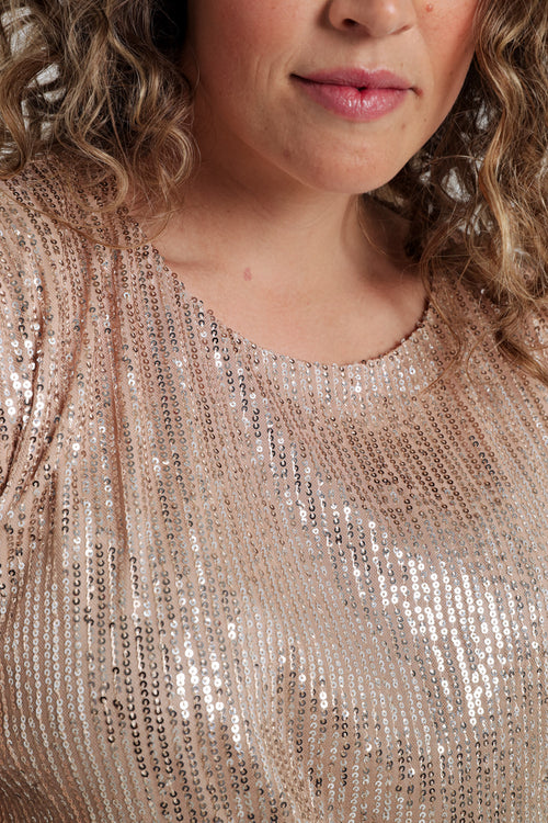 Top sequins dégradé de couleur-Paprika-5