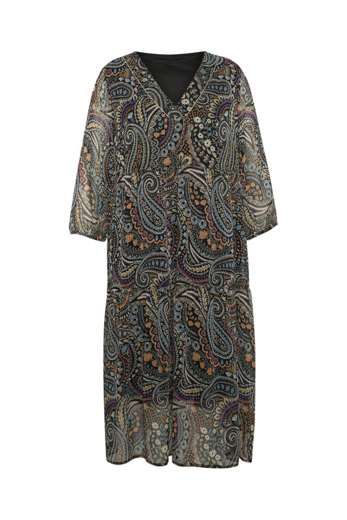 Robe imprimé cachemire-Paprika-10