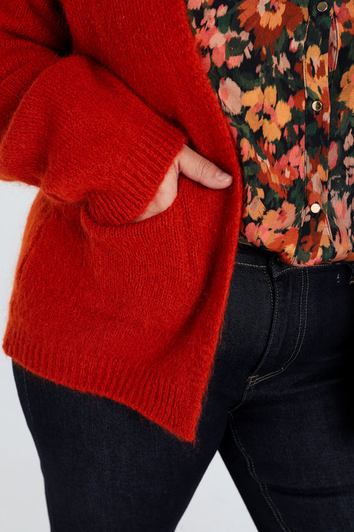 Cardigan uni-Paprika-5
