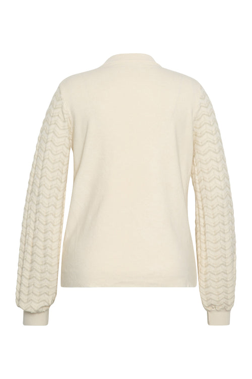 Pull uni avec manches chevrons-Paprika-2