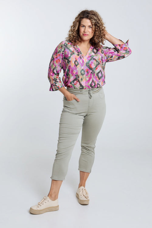 Effen slim 3/4-jegging 