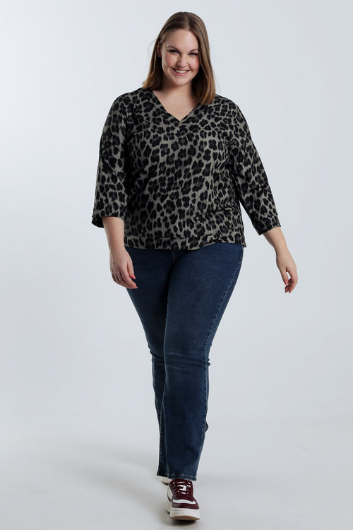 Blouse Imprimé léopard-Paprika-9