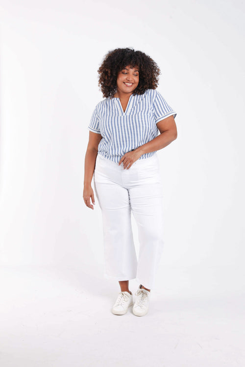 Jegging wijd Lolly 7/8 uni-Paprika-8