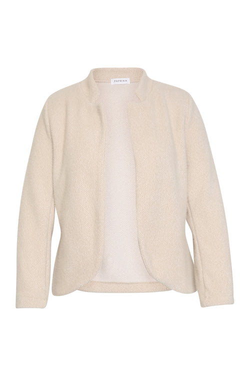 Effen gebreid jasje-Paprika-1