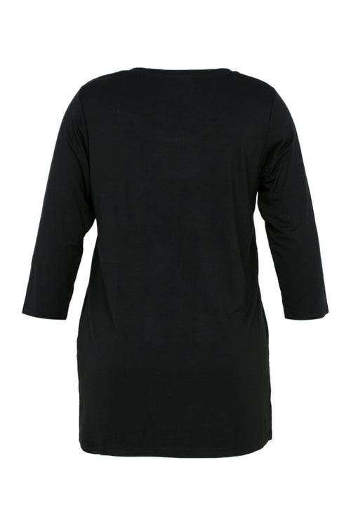 T-shirt basic uni en viscose-Paprika-11