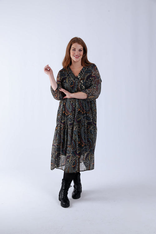 Jurk met paisleyprint-Paprika-9