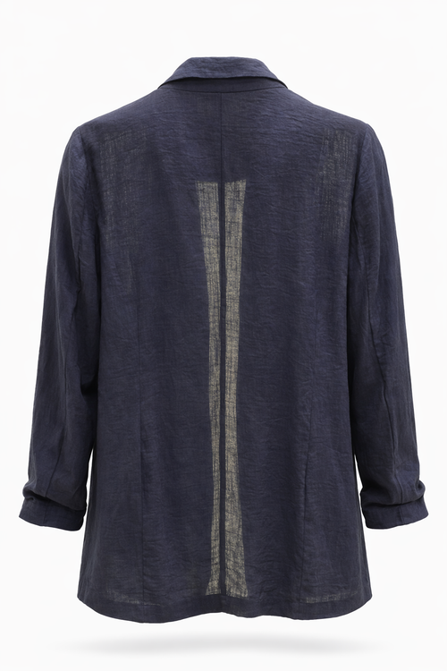 Zachte blazer van effen viscose-Paprika-1