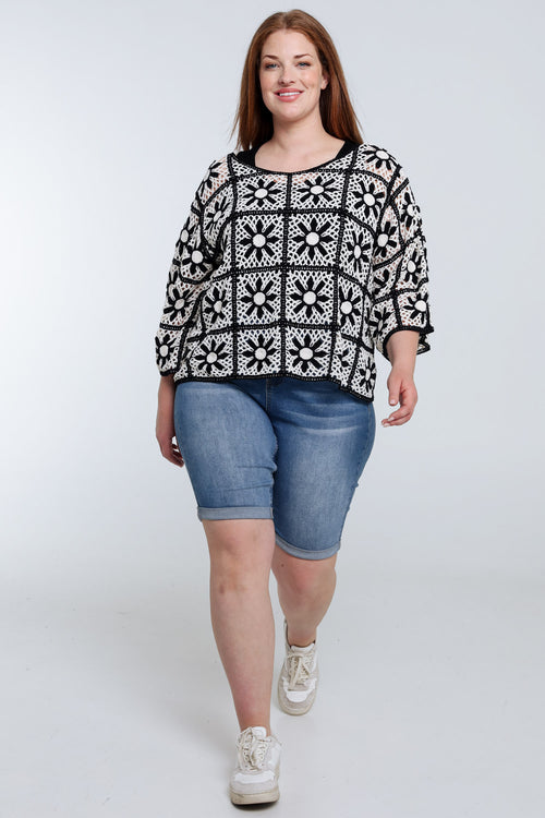 Pull macramé bicolore-Paprika-9