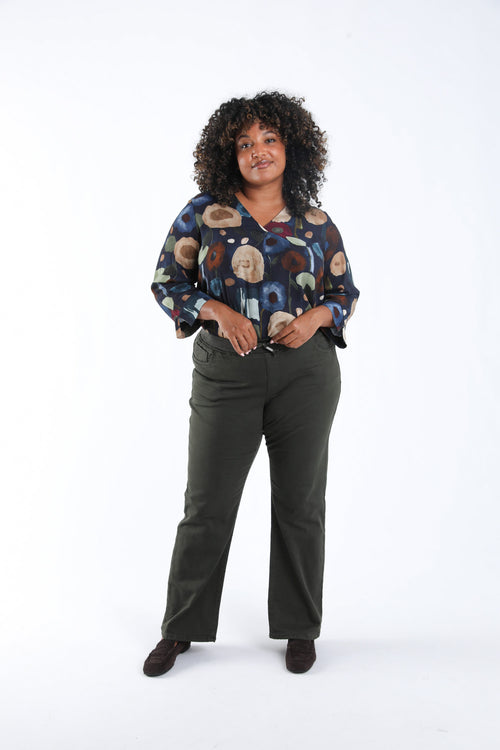 Blouse en viscose imprimé coquelicots-Paprika-6