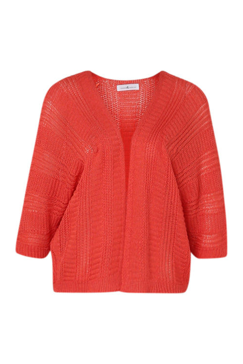 Gilet ajouré uni-Paprika-10