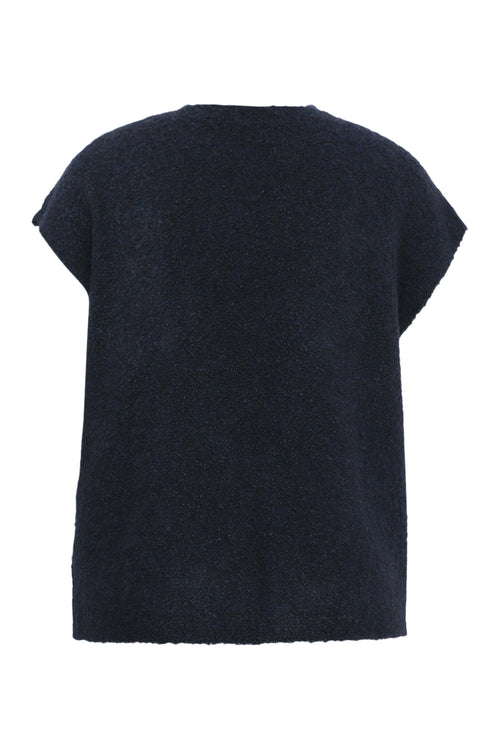 Mouwloos gilet van effen boucle-stof-Paprika-2