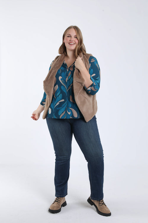 Veste en fausse fourrure-Paprika-5