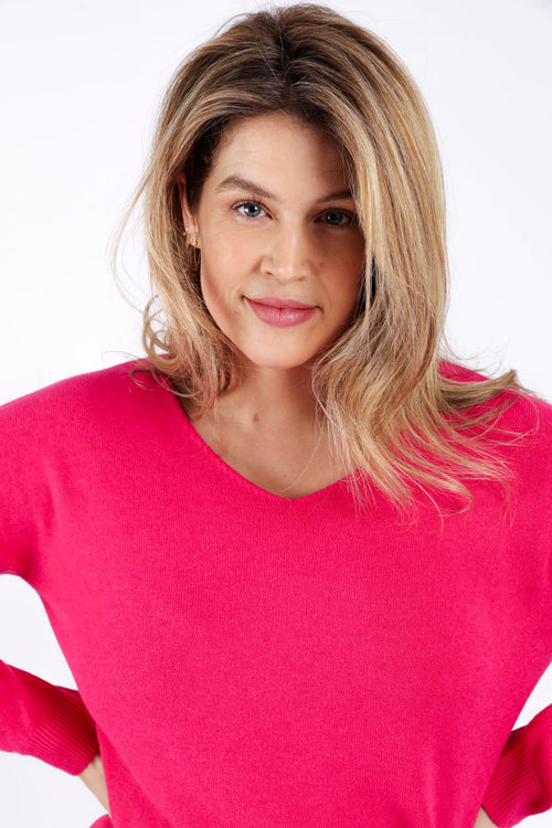 Effen viscose trui-Paprika-2