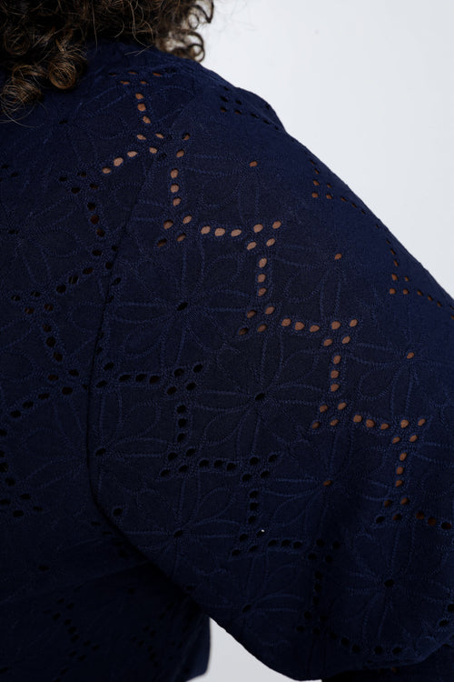 T-shirt uni ajouré-Paprika-4