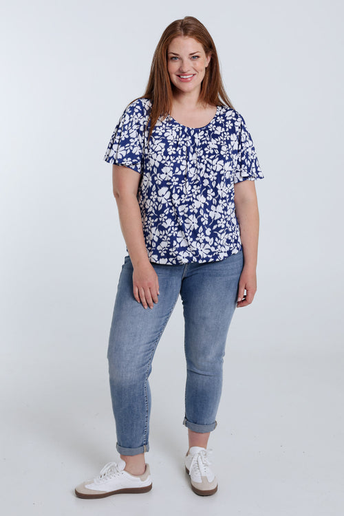 T-shirt imprimé floral-Paprika-7