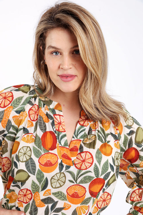Blouse imprimé agrumes-Paprika-4