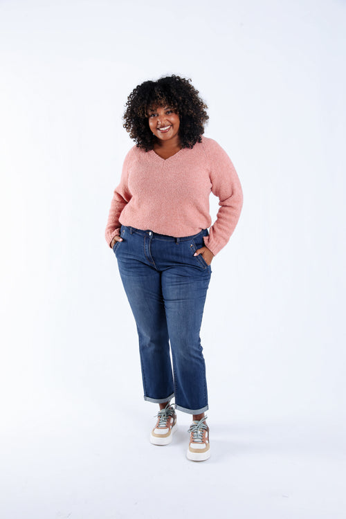 Jeans 7/8 avec revers-Paprika-7