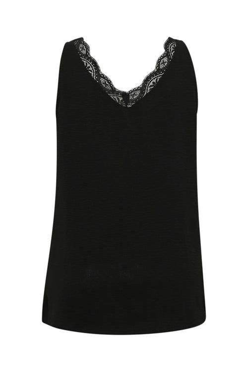 Effen top met kant-Paprika-1