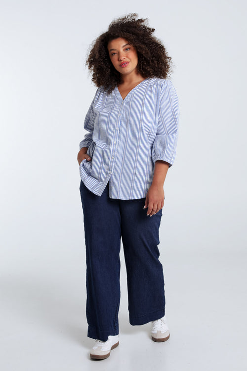 Blouse rayée en coton-Paprika-7