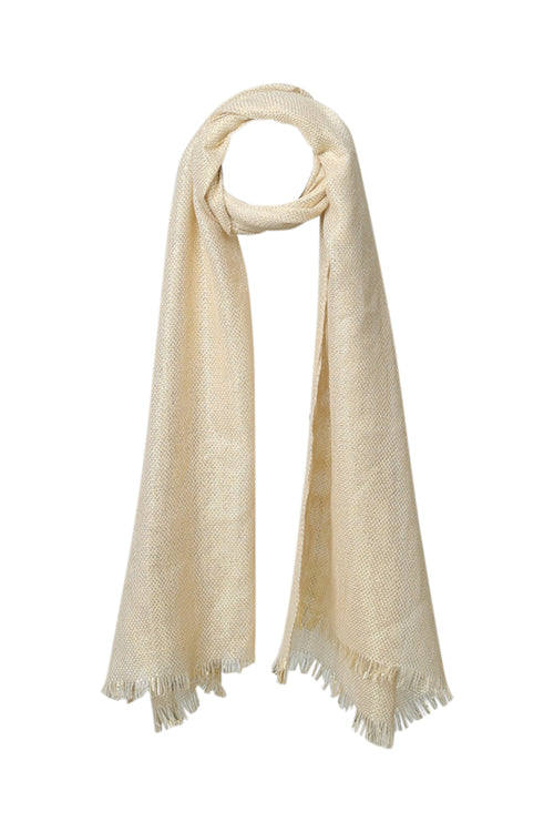 Effen sjaal met lurex-Paprika-1