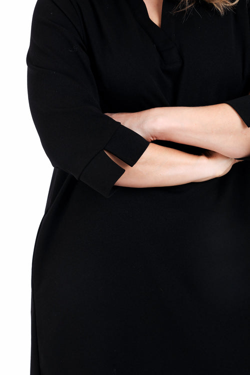 Effen korte jurk-Paprika-4